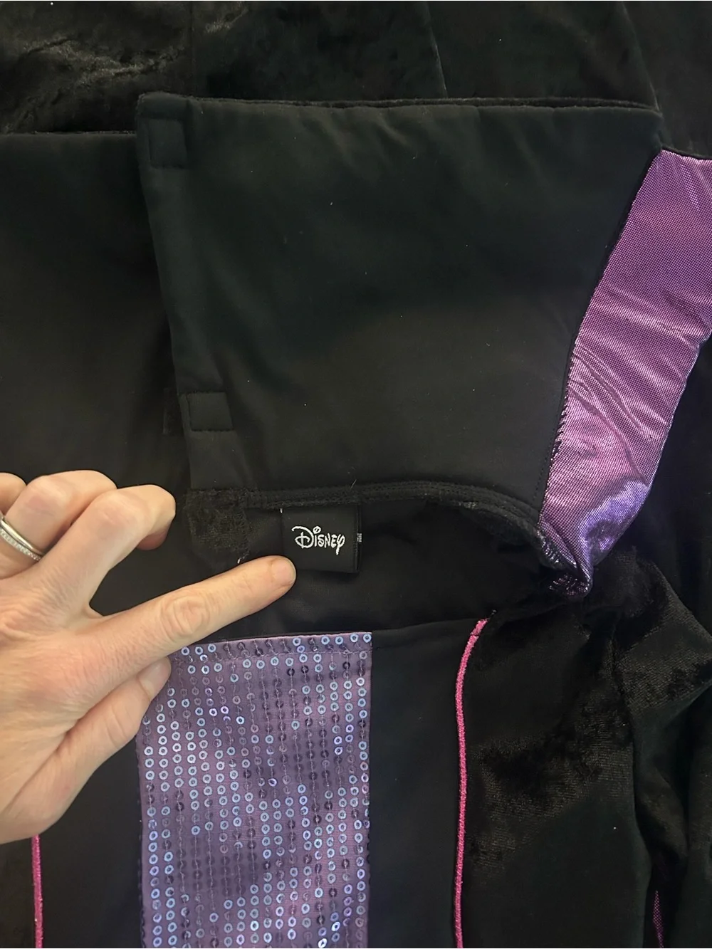 Malificent Disney Purple and Black Villain Cape Costume - Kids